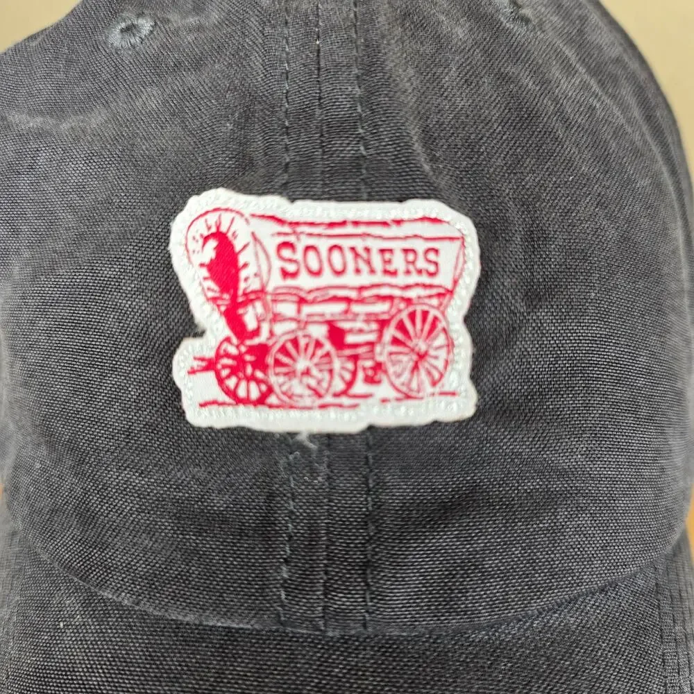 Oklahoma Sooners Schooners Baseball NCAA Cap Dark Gray Red Unisex Adjustable